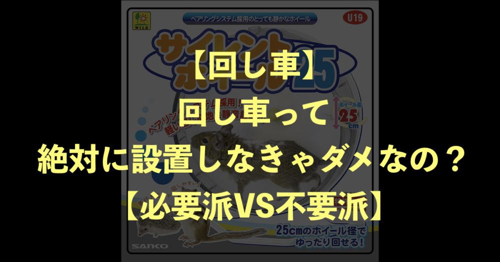 回し車は必要？不要？